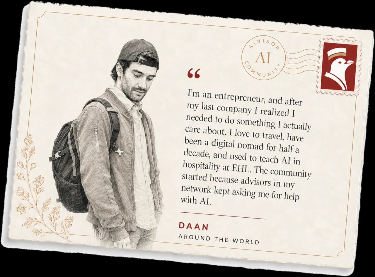 A note from Daan, founder of AIvisor